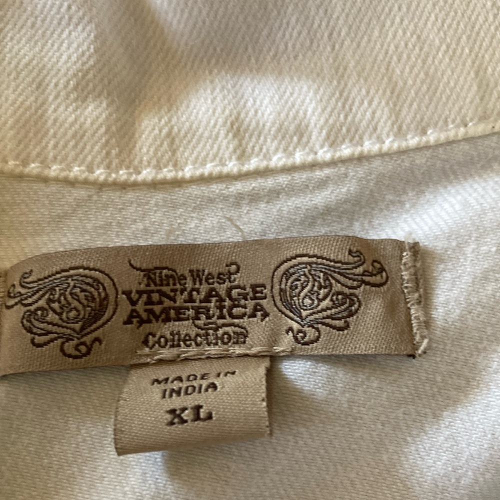 Nine West white denim jacket
